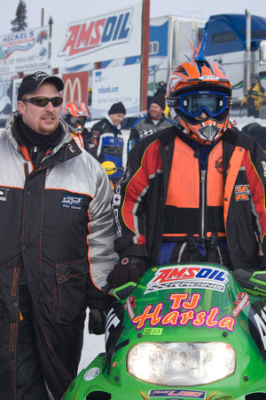 Bob & Tannen at Snowmobile Race